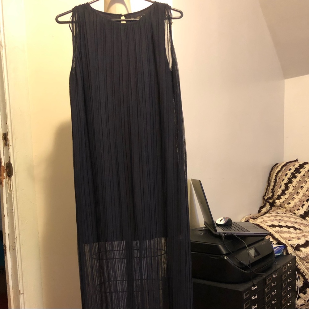 Dark Blue Long Armhole Dress